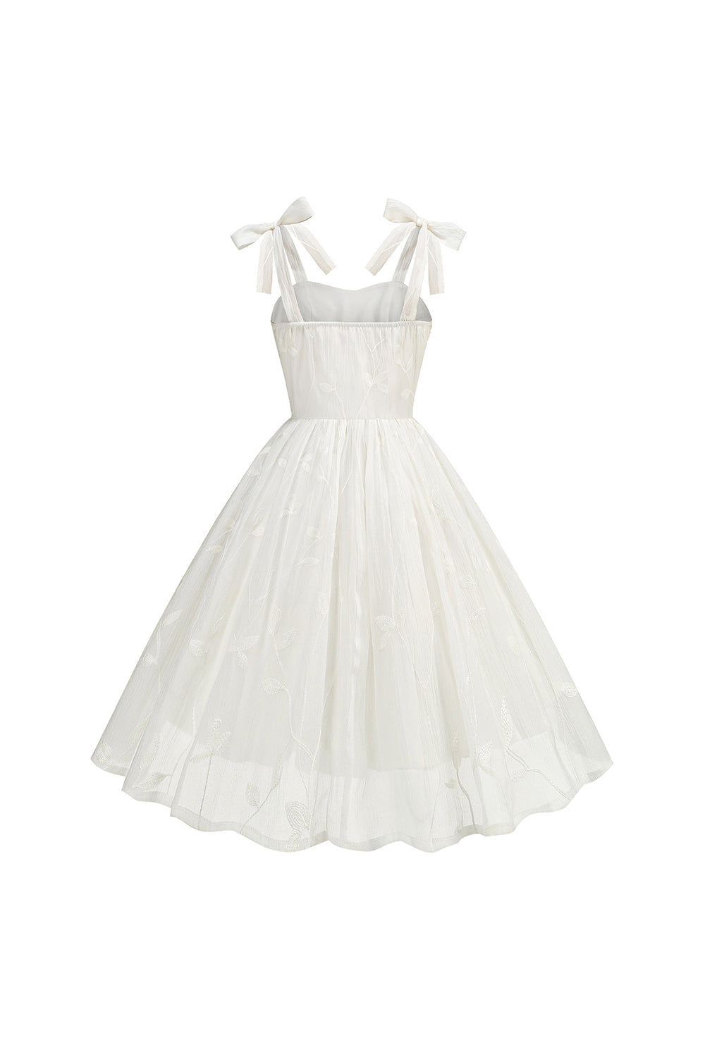 Robe de cocktail blanche courte plissée à bretelles fines – coupe A-ligne